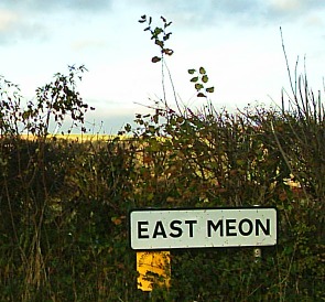 East Meon road sign